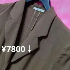 98点7号　アクアスキュータム　5分袖ジャケット　ブラウン¥7800↓
