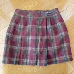 チェックミニスカート proportion