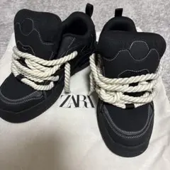 yuzu様ZARA スニーカー ブラック 厚手ロープJP270 y2k swag yuzu様ZARA スニーカー ブラック 厚手ロープJP270 y2k swag - メルカリ