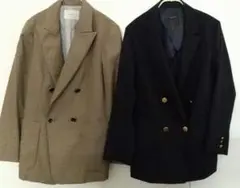 IENA ウールジャケット ベージュ+NOBLE 麻ジャケット ネイビー 2着