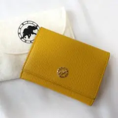 極美品 ハンティングワールド 名刺入れ レザー イエローのサムネイル