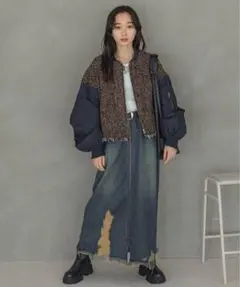 ジーナシス　イソザイツイードショートブルゾン