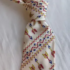 カステルバジャック　ネクタイ　アイボリー