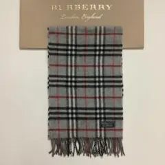 バーバリー　大人気　ノバチェックマフラー 英国製　ラムウール