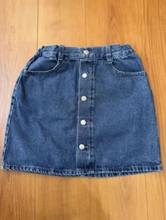デニム ボタン付きスカート 140cm