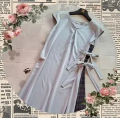 アクシーズファム♡サイドリボン♡サイドチュール♡フレアスリーブ♡ワンピース