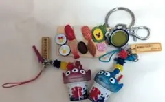 ディズニー　お寿司キーチェーン　エイリアンかき氷ストラップ　セット