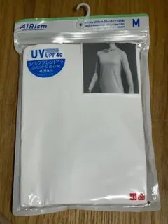 UNIQLO ユニクロ エアリズムUVカットクルーネックT 長袖 ホワイト M