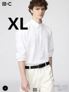 ユニクロ 長袖シャツ Lサイズ　UNIQLO Ｃ　ブロードオーバーサイズシャツ