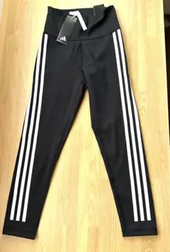 新品　adidas ブラック レギンス ストライプ