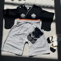セレモニードレス　和風デザイン　袴ベビー服　靴下付　足袋付　お食い始め　お宮参り