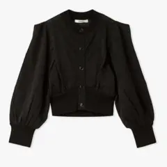 SNIDEL シアードッキングニットプルオーバー　ブラック　カーディガン