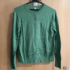 UNIQLO Mサイズ 緑 カーディガン 長袖