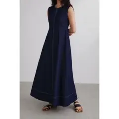 style mixerステッチラインデニムワンピース