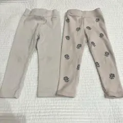 ZARA 92 レギンス ベビー ボトム 薄ピンク アイボリー ザラ