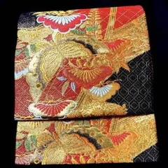 袋帯、正絹、新品、美品、金豪華な花柄、振袖、結婚式、卒業式、お宮参り、パーティー