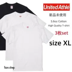 【ユナイテッドアスレ】新品 5.6oz 無地 半袖Tシャツ 白黒 3枚 XL