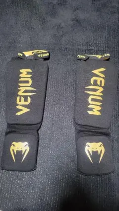 Venum 布製シンガード ブラック×ゴールド Lサイズ