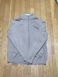 TOMMY HILFIGER ベージュ ジップアップセーター M
