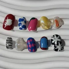 春 ネイルチップ ニュアンスネイル マグネットネイル 結婚式ネイル 個性派ネイル