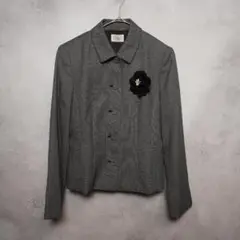Aylesbury ジャケット グレー 11号 毛 ブローチ
