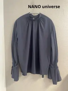 ナノユニバース 長袖シャツ　ブルー
