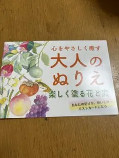 心をやさしく癒す 大人のぬりえ 楽しく塗る花と実 ポストカード