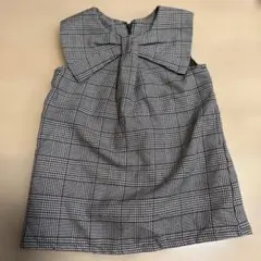 petit main チェック柄 ワンピース 80 ベビー