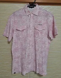 23ESPORT ペイズリー柄 半袖シャツ ピンク