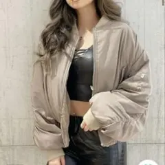 GYDA 제이다 태그 포함 리버시블 에코파 MA-1 브라운
