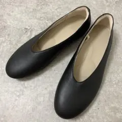 無印良品 疲れにくい レザー 深履きシューズ 24cm 黒 ブラックのサムネイル