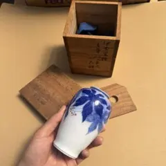 小笠原長春 花瓶 青磁 天然青磁 一輪挿し 伊万里焼 壺 有田焼 鍋島焼