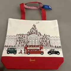 ⭐︎新品　タグ付きHarrods イラスト トートバッグ 大型 新品タグ付き