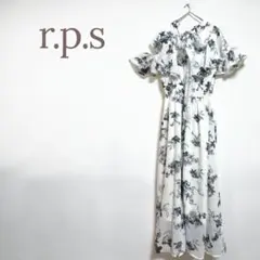 ★r.p.s★ロングワンピース シフォン オフショル 華やか ウエストギャザー