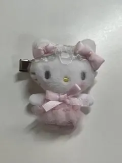 ハローキティ　白猫バレリーナ　シークレットヘアクリップ