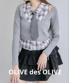 OLIVE des OLIVE ノースリシャツ×ニットカーデのサムネイル