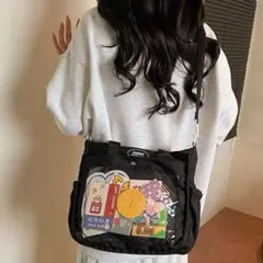 推し活 ポケット トートバッグ ショルダー 2WAY 見せる 痛バッグ 大容量