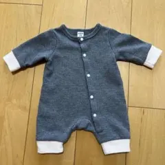 SHEIN ベビーロンパース 0-1M 新生児服 グレー 長袖のサムネイル