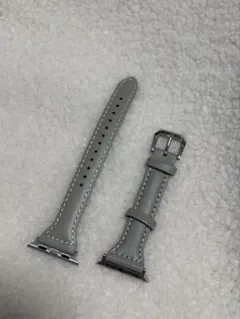 Apple Watch用 グレー レザーバンド