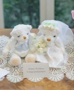 美品　ウェディングテディベアセット　ウェルカムスペース　結婚式　ぬいぐるみ