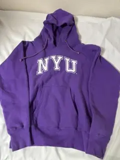 チャンピオン リバースウィーブ パーカー USA製 NYU XL 赤タグ 単色