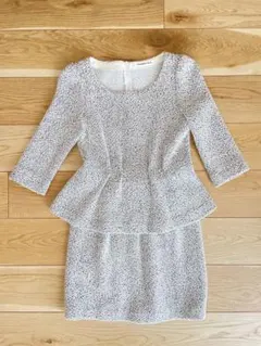 STRAWBERRY-FIELDS セットアップ　ペプラム　ツイード　春服