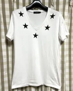 roshell Vネック スタープリント Tシャツ ホワイト Mのサムネイル
