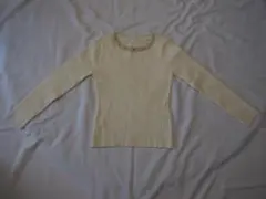 JUSGLITTY ジャスグリッティー 長袖 ビジューニット アイボリー