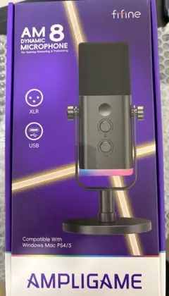 【良品】Fifine AM8 ダイナミックマイク + 高品質ショックマウント付属
