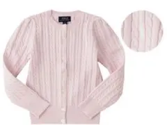 極美品♡ラルフローレン　ケーブルニット　カーディガン　ロゴ　刺繍　ピンク　S相当 2025年最新】ラルフローレン ピンク ニットの人気アイテム