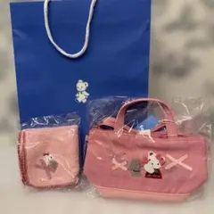 タグ付】familiar芦屋モンテメール店限定☆マチ付トートバッグ♡ピンク
