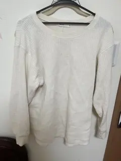 ニコアンド Niko and… 白 ニット シャツ ロング