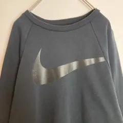 NIKE スウェット ブラック ビッグスウッシュ ラグラン　dryfit