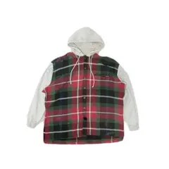 L POLO SPORT チェック柄 シャツxパーカー 90’s 90年代